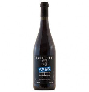 Vino rosso biologico siciliano da uve frappato e nero d'avola Sp 68 rosso
