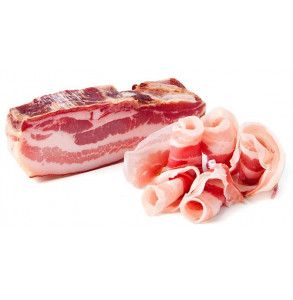 Pancetta di maiale stagionata senza conservanti