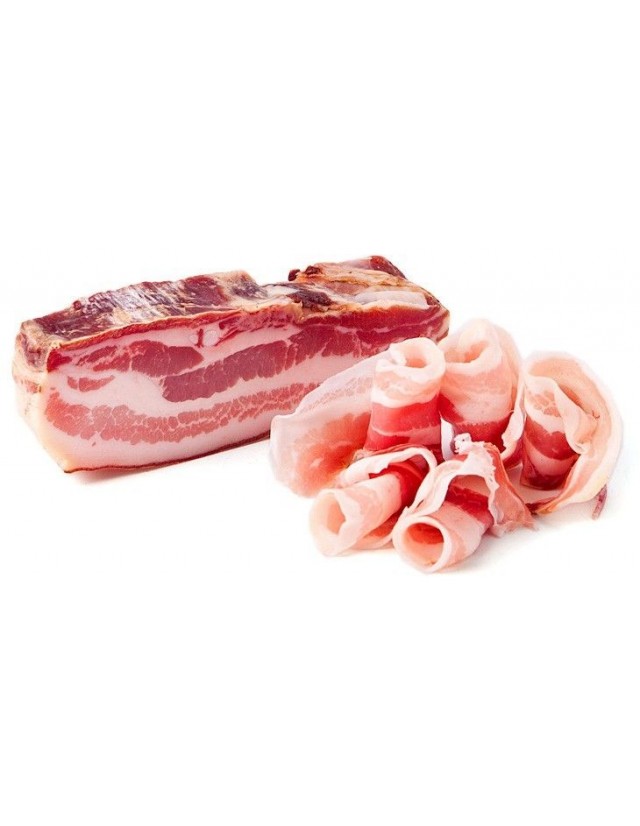 Pancetta di maiale stagionata senza conservanti