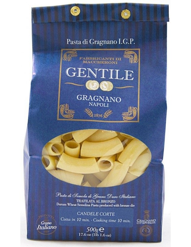 Pasta di Gragnano formato Candele corte del pastificio Gentile