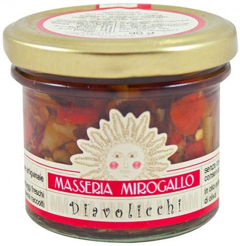 Peperoncino piccante a pezzetti in olio