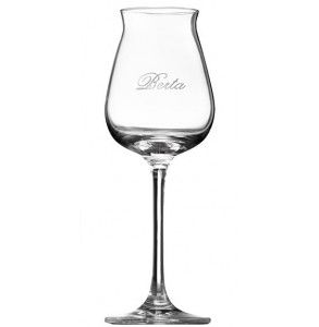 Bicchiere ideale per gustare la grappa artigianale. Originale serigrafato Berta