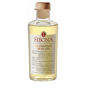 Grappa di moscato della distilleria Sibona