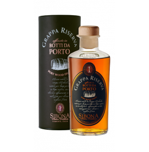 Grappa Sibona Riserva di Nebbiolo affinata in botti da Porto