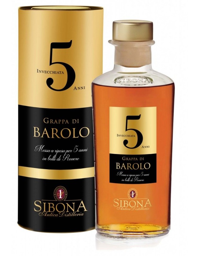 Grappa di Barolo invecchiata 5 anni distilleria Sibona