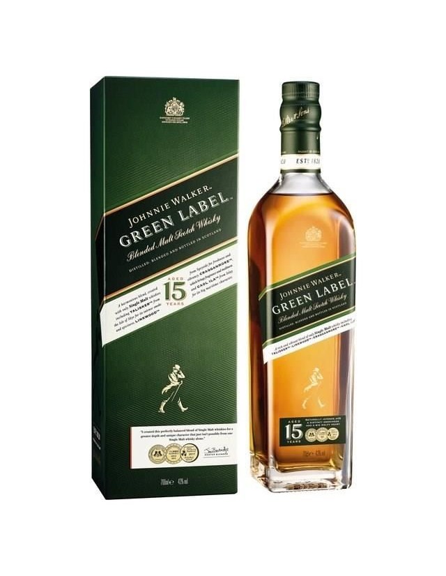 Whisky blended johnnie walker etichetta verde astucciato
