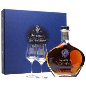 Cognac Delamain Extra in confezione regalo con 2 calici