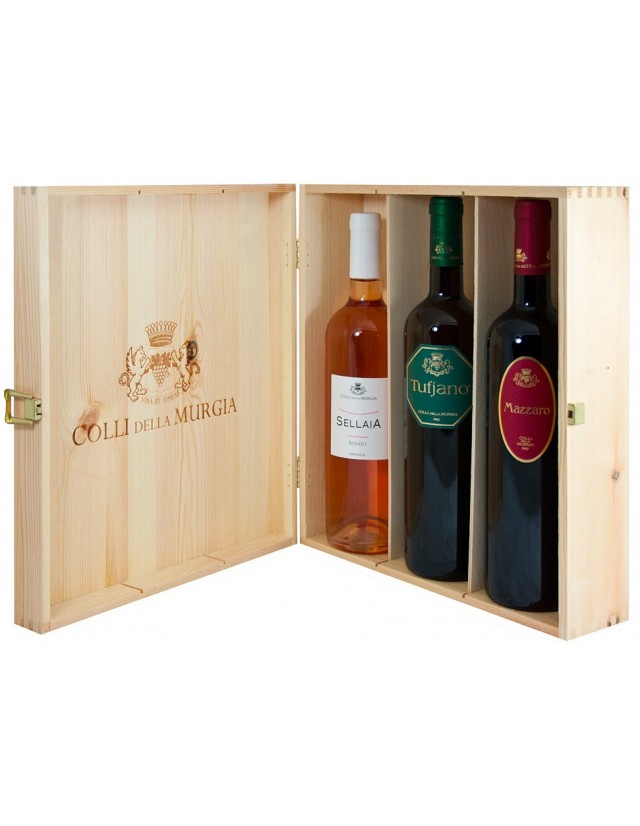 Image of Scatola Legno 3 Vini Pugliesi