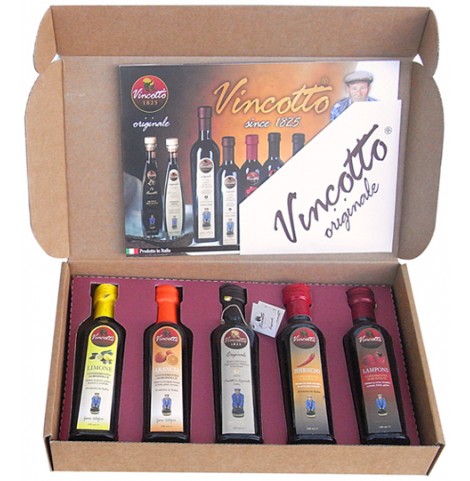 Scatola regalo con 5 Vincotto assortiti Scatola regalo con 5 Vincotto assortiti