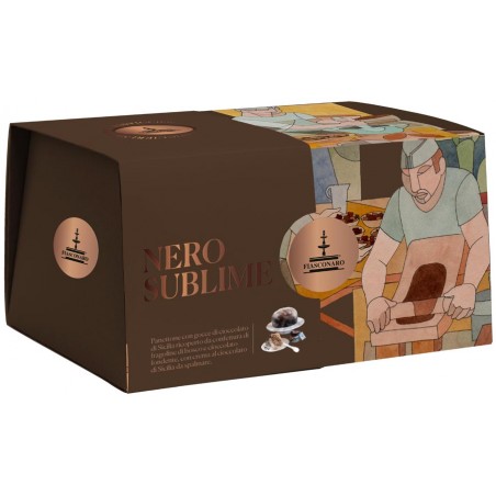 scatola panettone nero sublime