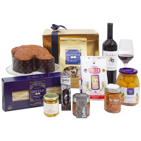 cesto pasquale con prodotti campani