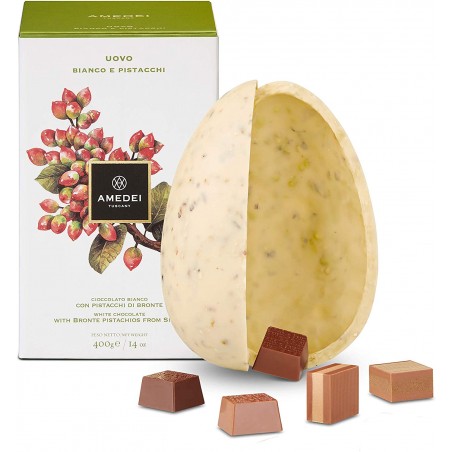 Uovo Bianco e Pistacchi di Bronte 400 g - Amedei