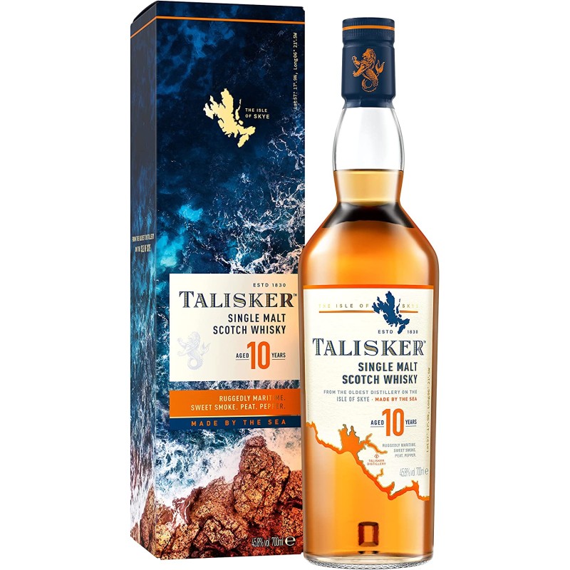 Whisky Talisker 10 con scatola regalo