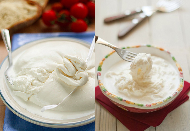 Burrata e stracciatella