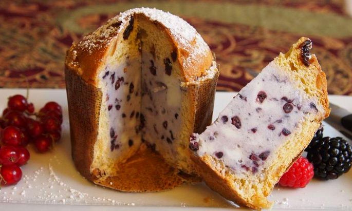 panettone con gelato